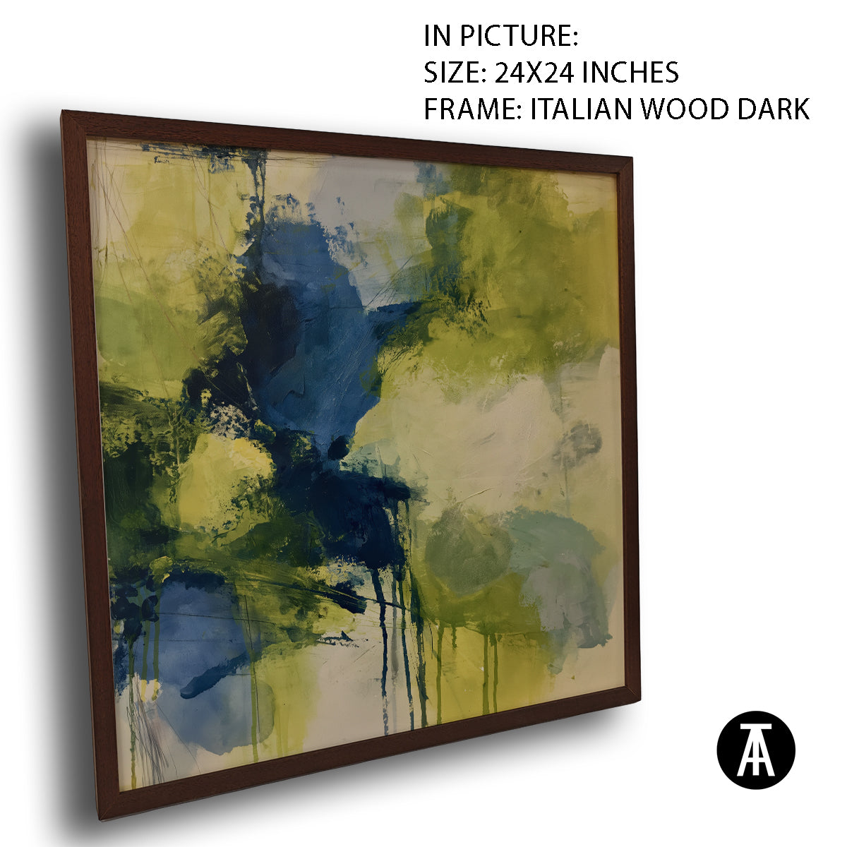 Artwork in Dark Wood Frame
