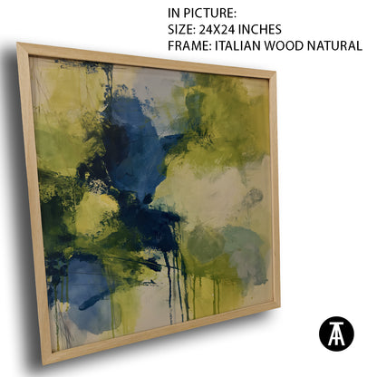 Artwork in Natural Wood Frame