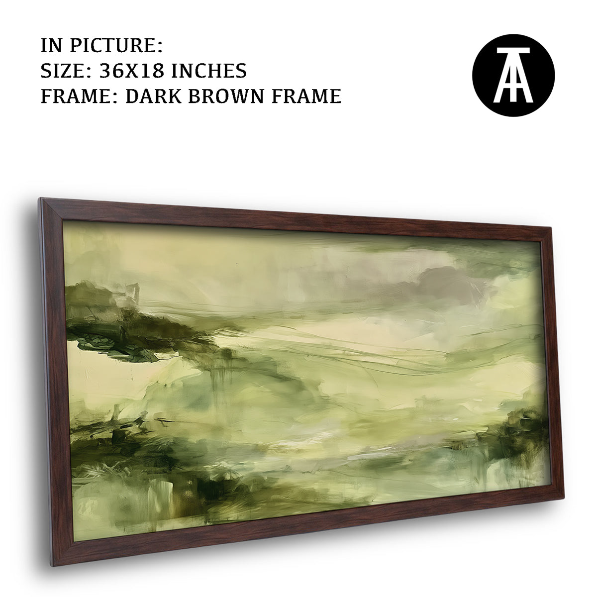 Artwork in Dark Brown Frame