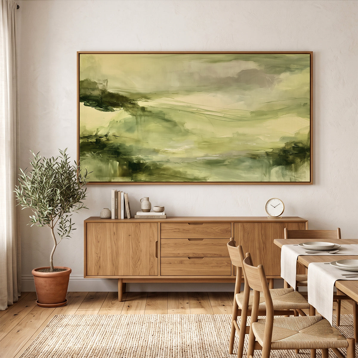 Abstract Painting in a Lifestyle Setting