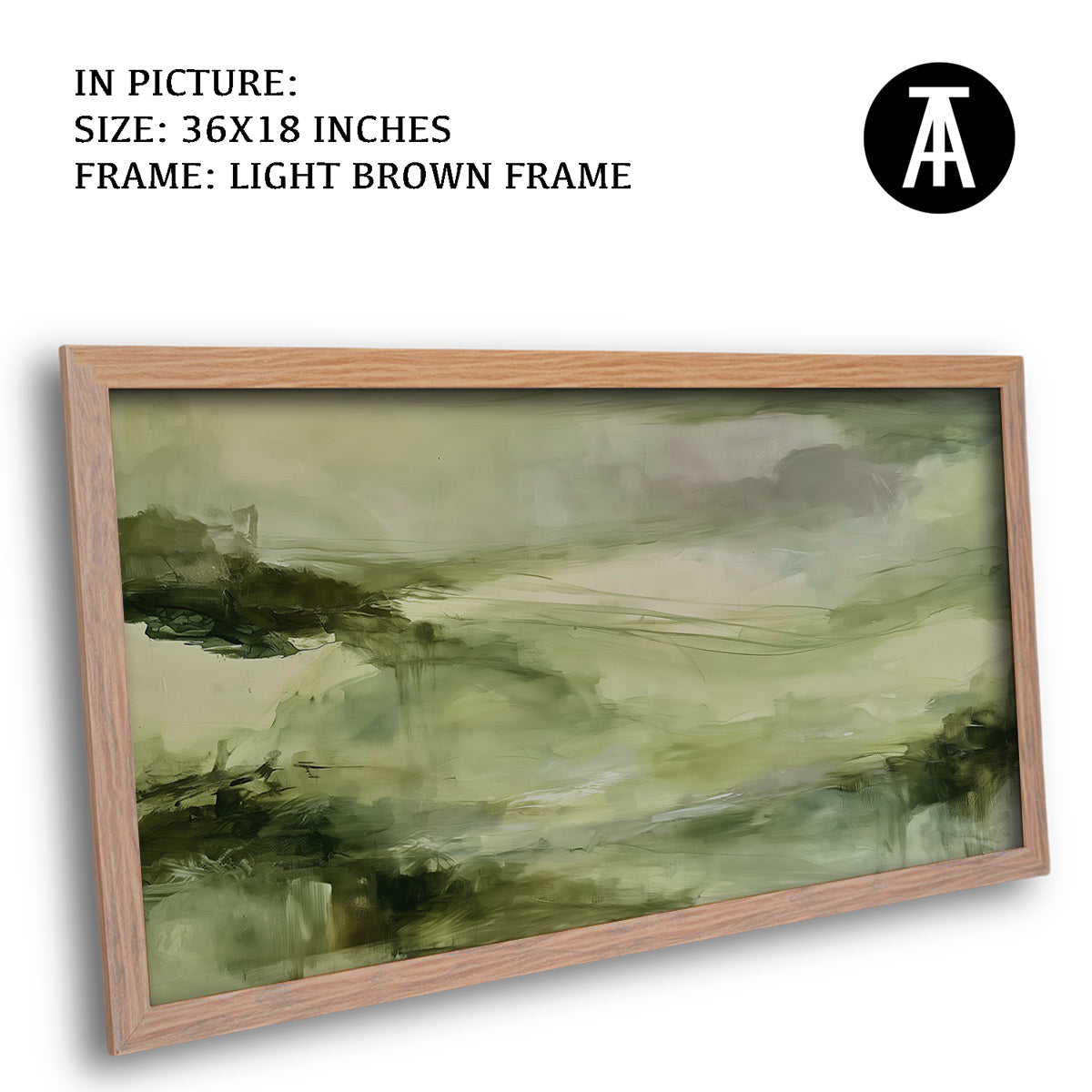 Artwork in Light Brown Frame
