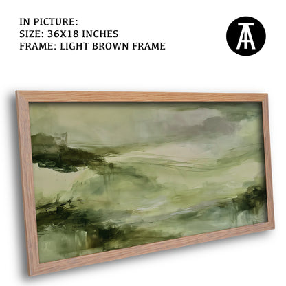 Artwork in Light Brown Frame