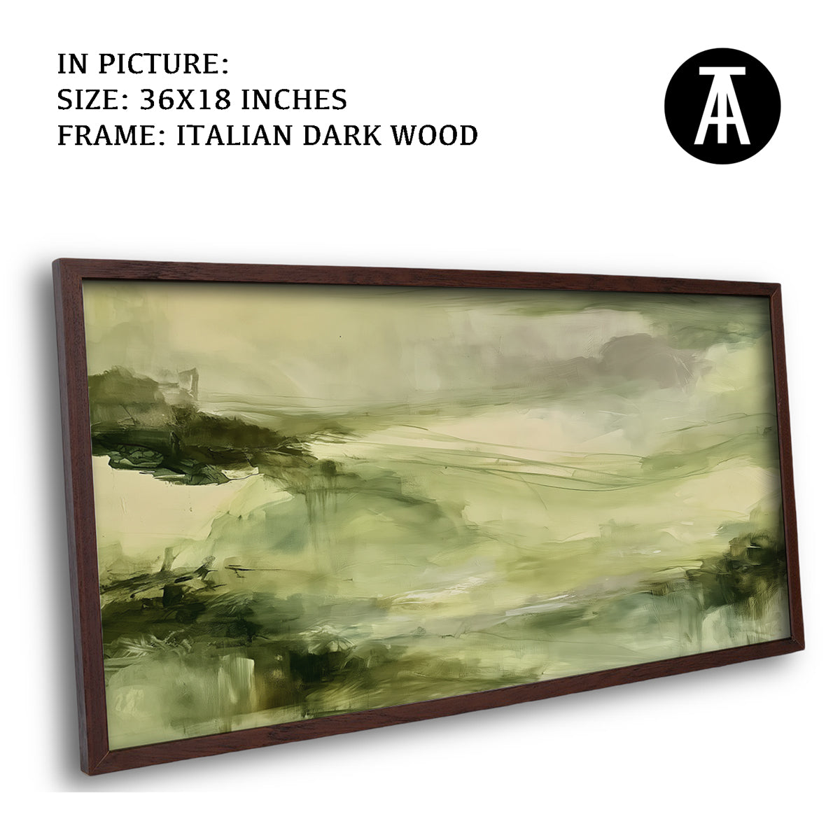 Artwork in Dark Wood Frame