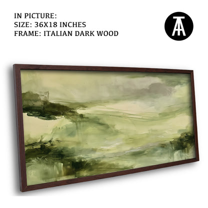 Artwork in Dark Wood Frame
