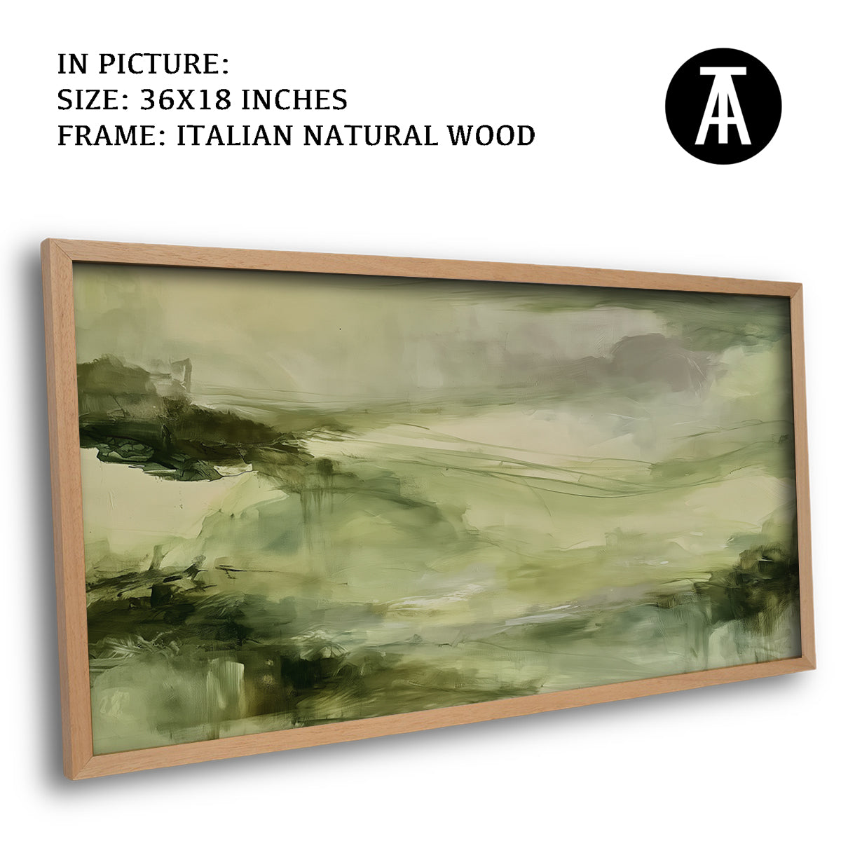Artwork in Natural Wood Frame