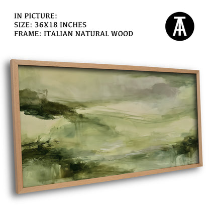 Artwork in Natural Wood Frame