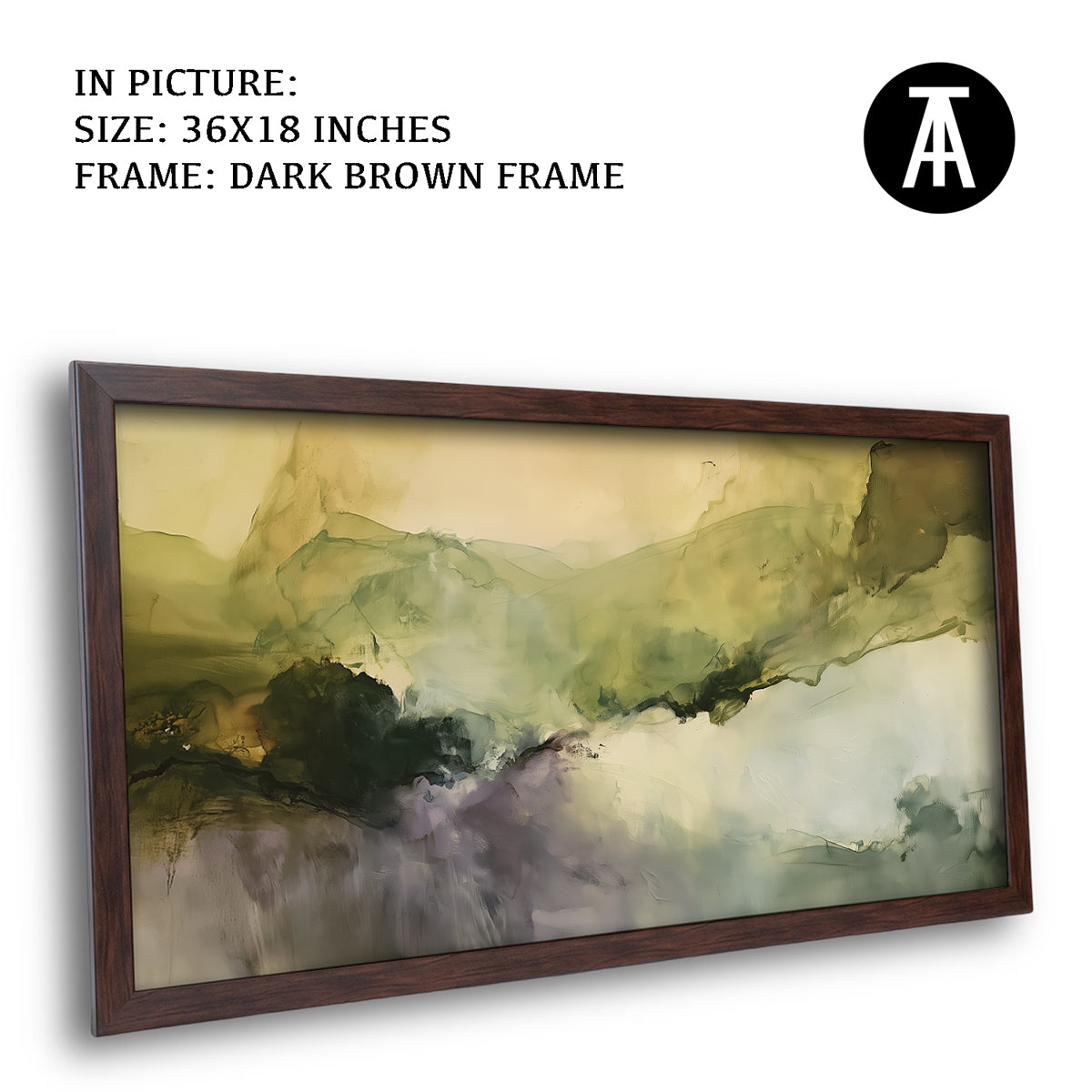 Artwork in Dark Brown Frame