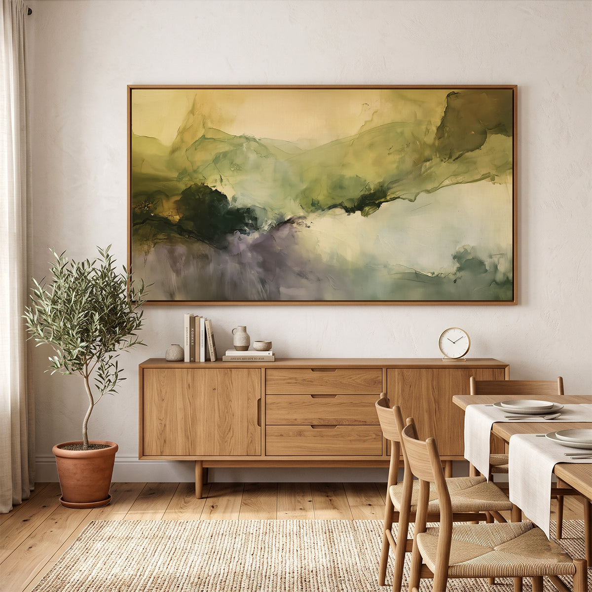 Abstract Painting in a Lifestyle Setting