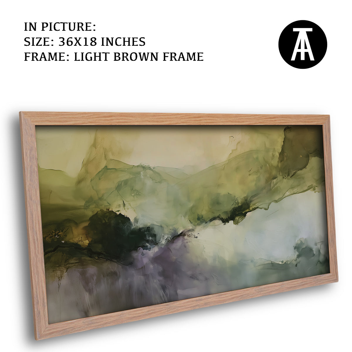 Artwork in Light Brown Frame