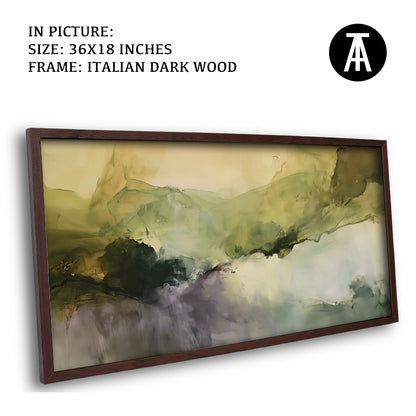 Artwork in Dark Wood Frame