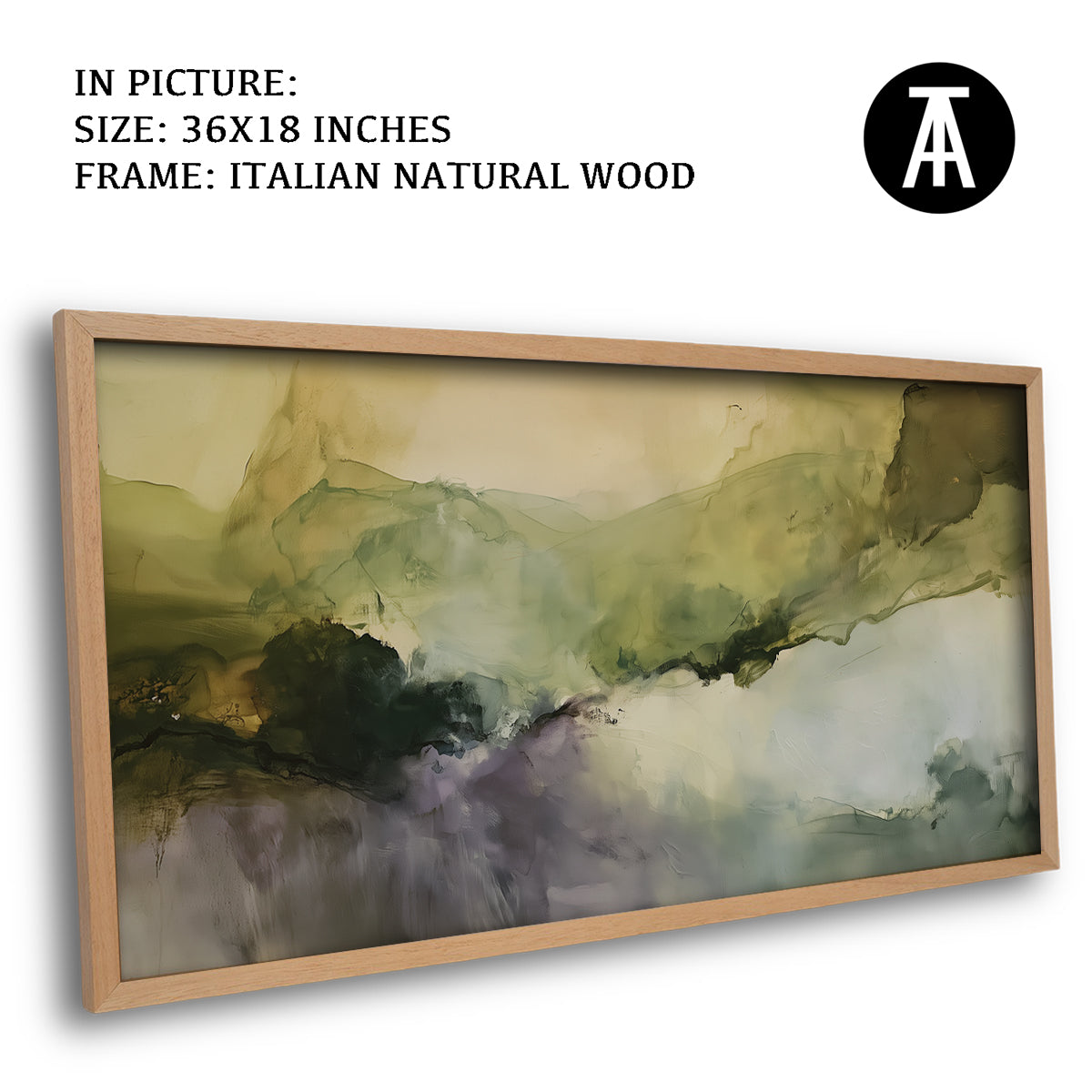 Artwork in Natural Wood Frame