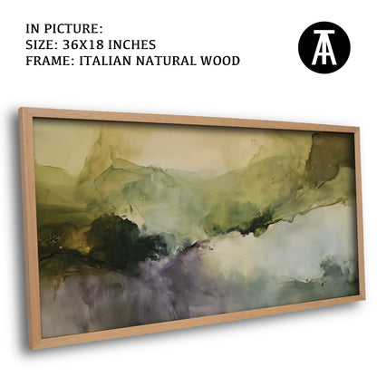 Artwork in Natural Wood Frame