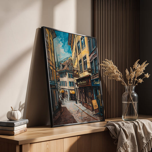 Europeal Alps Artwork in a Lifestyle Setting