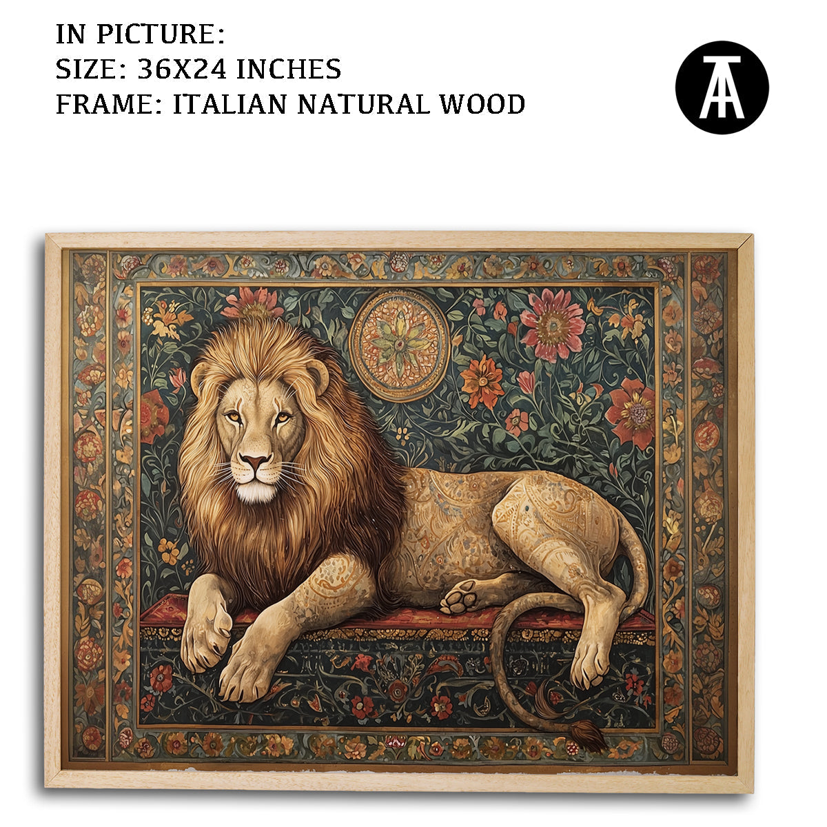 Artwork in Natural Wood Frame