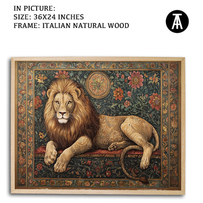 Artwork in Natural Wood Frame