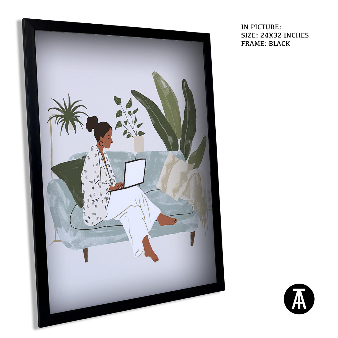 Sample Artwork in Black Frame