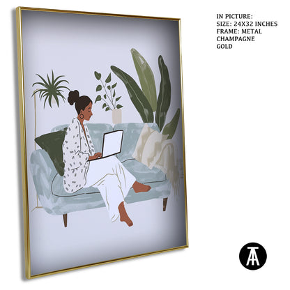 Sample Artwork in Champagne gold Metal Frame