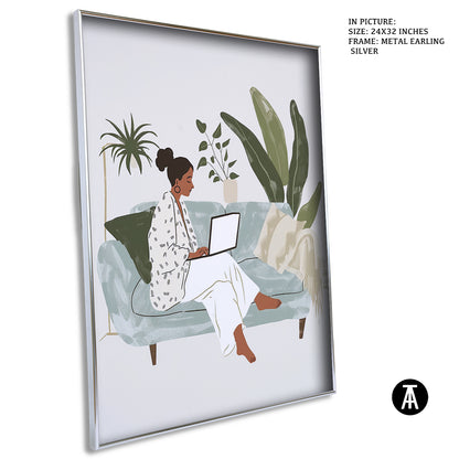 Sample Artwork in Earling Silver Metal Frame