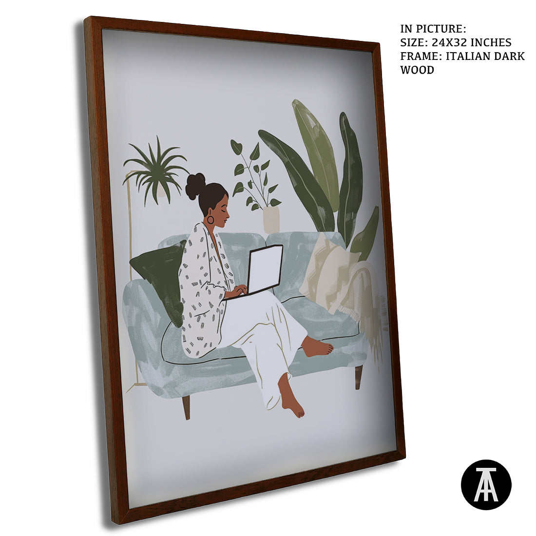 Sample Artwork in Italian Wood Framing Dark
