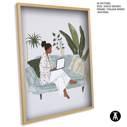 Sample Artwork in Italian Wood Framing Natural