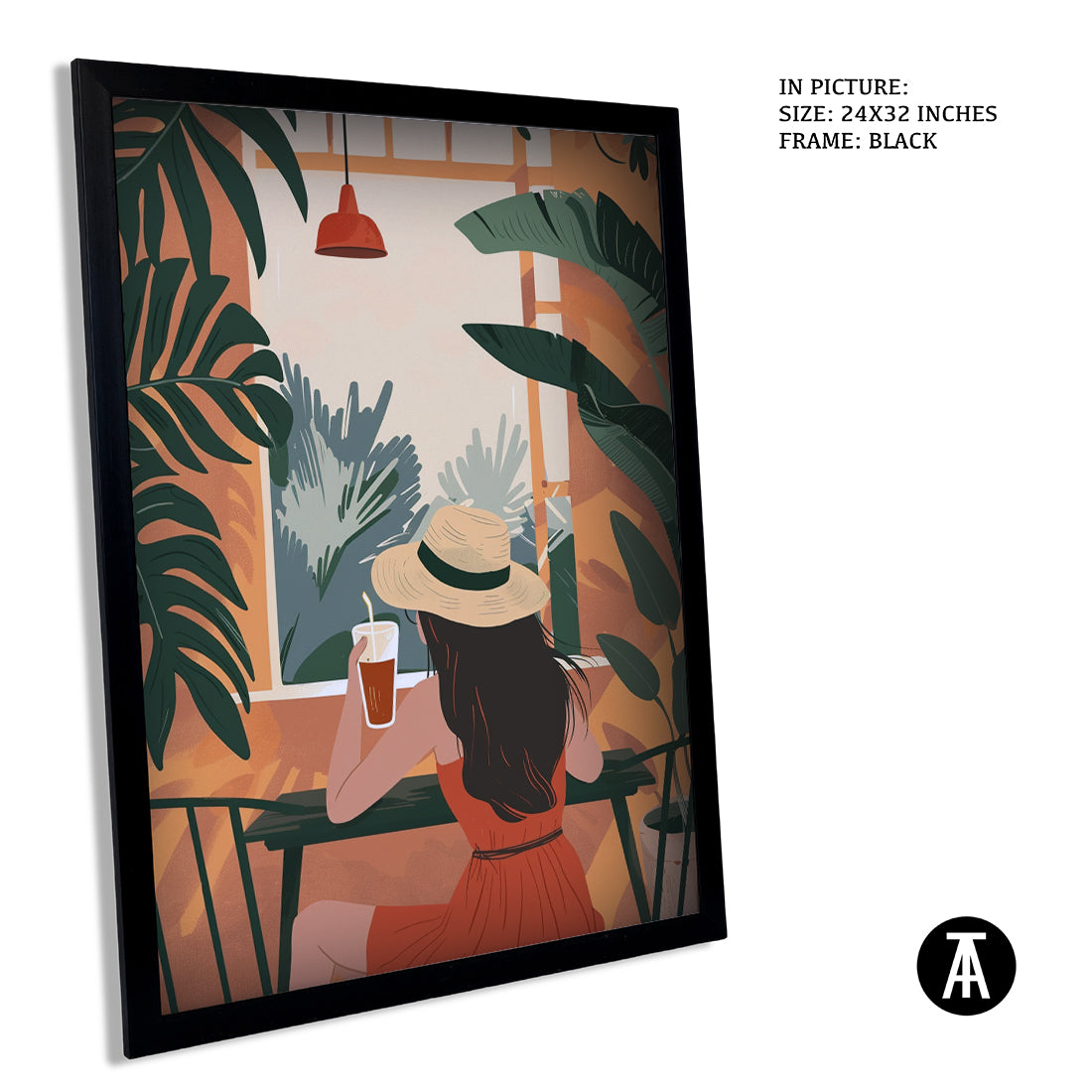 Sample Artwork in Black Frame