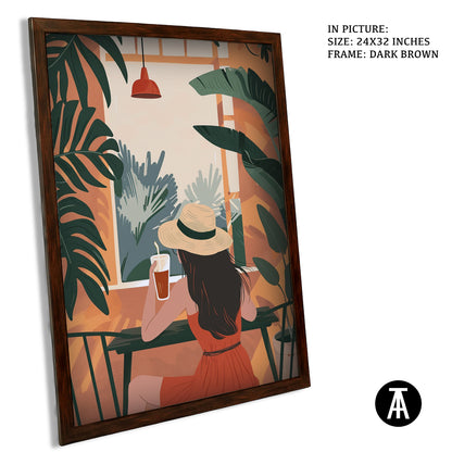 Sample Artwork in Dark Brown Frame