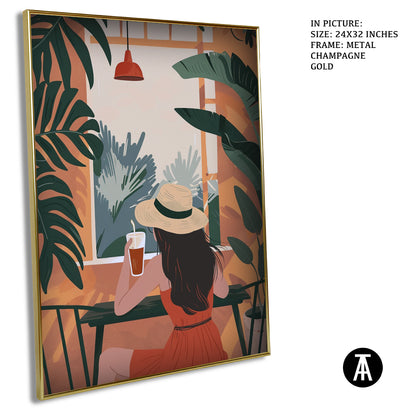 Sample Artwork in Champagne gold Metal Frame