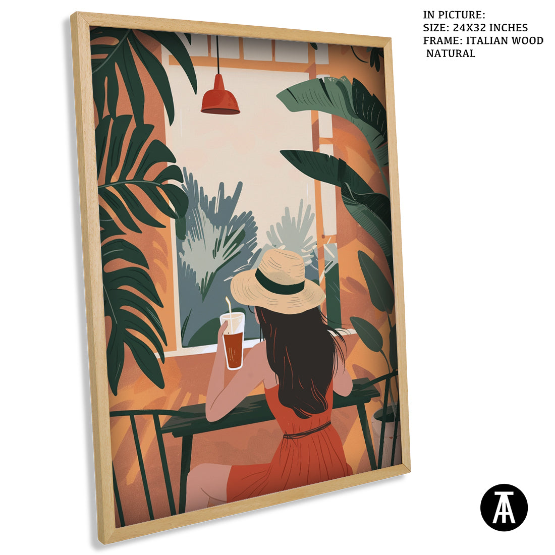 Sample Artwork in Italian Wood Framing Natural