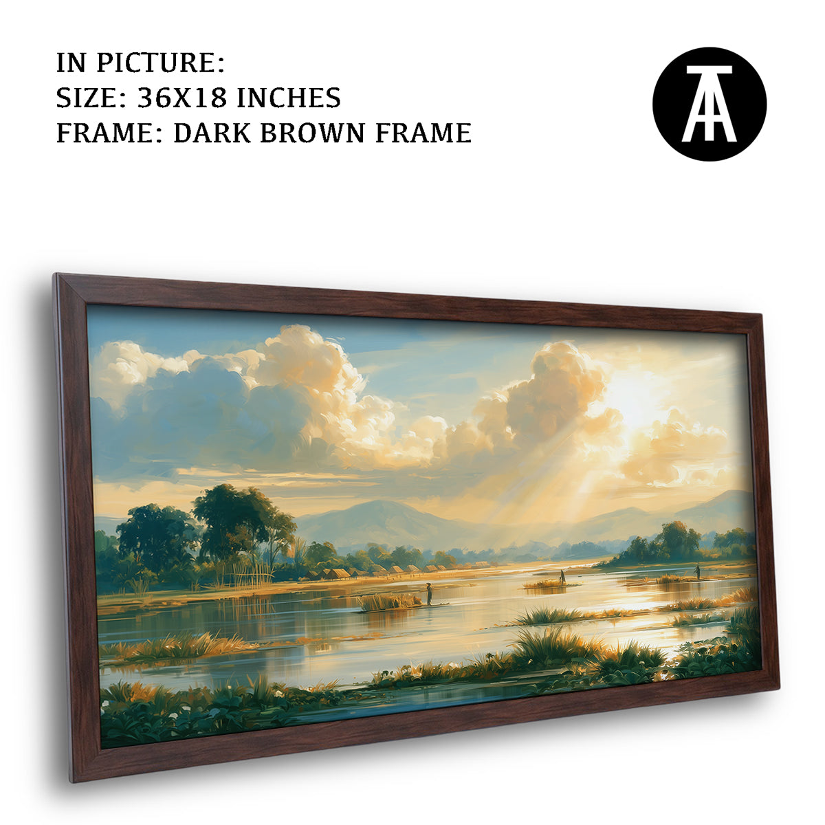 Artwork in Dark Brown Frame