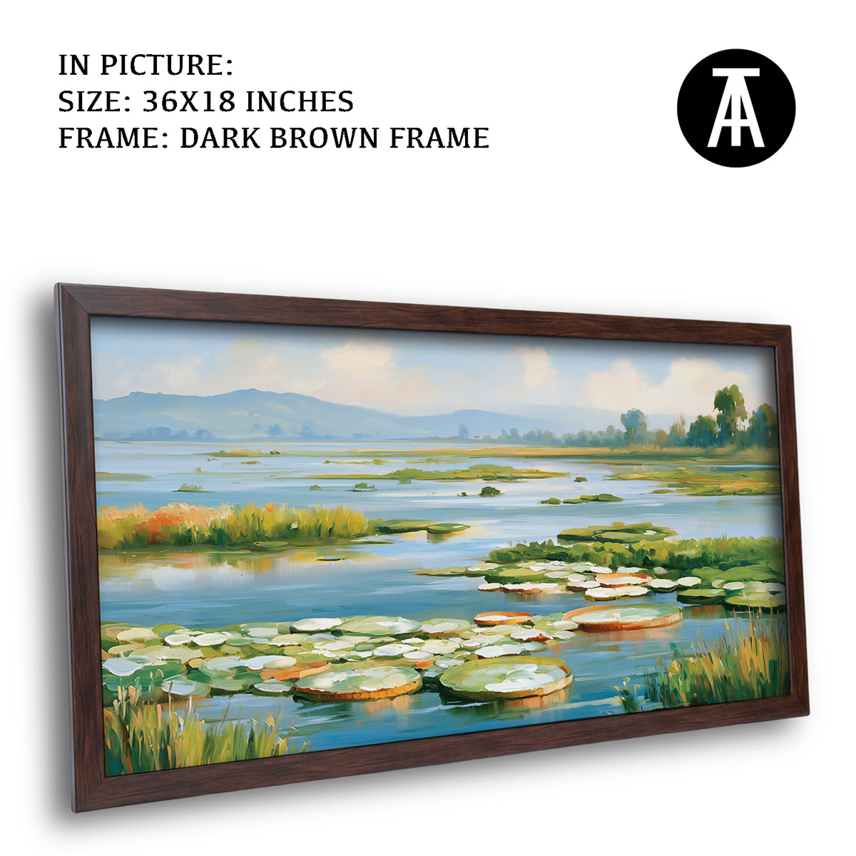Artwork in Dark Brown Frame