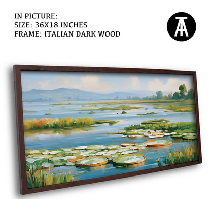 Artwork in Dark Wood Frame