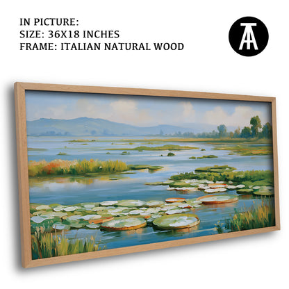 Artwork in Natural Wood Frame