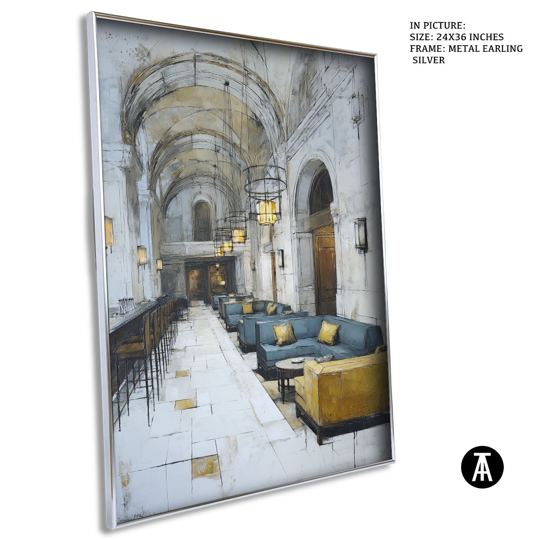 Artwork in Metal Earling Silver Frame