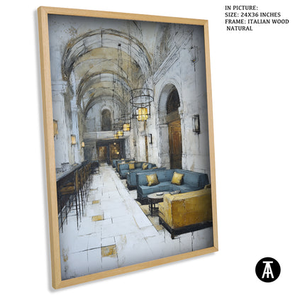 Artwork in Natural Wood Frame