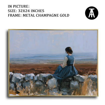 Artwork in Metal Champagne Gold Frame