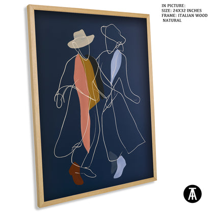 Artwork in Natural Wood Frame