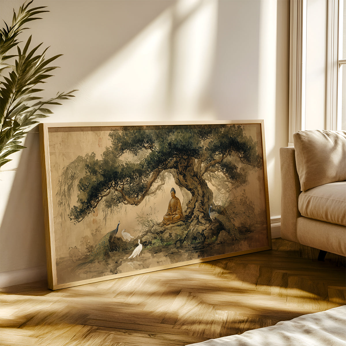 Lord Buddha and the Peacocks by TravelArty