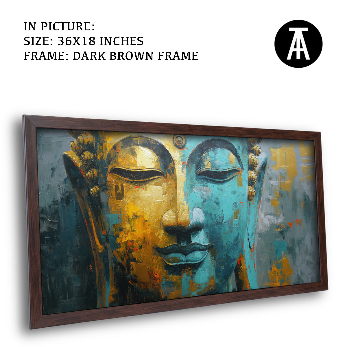 Lord Buddha in Abstract Teal by TravelArty