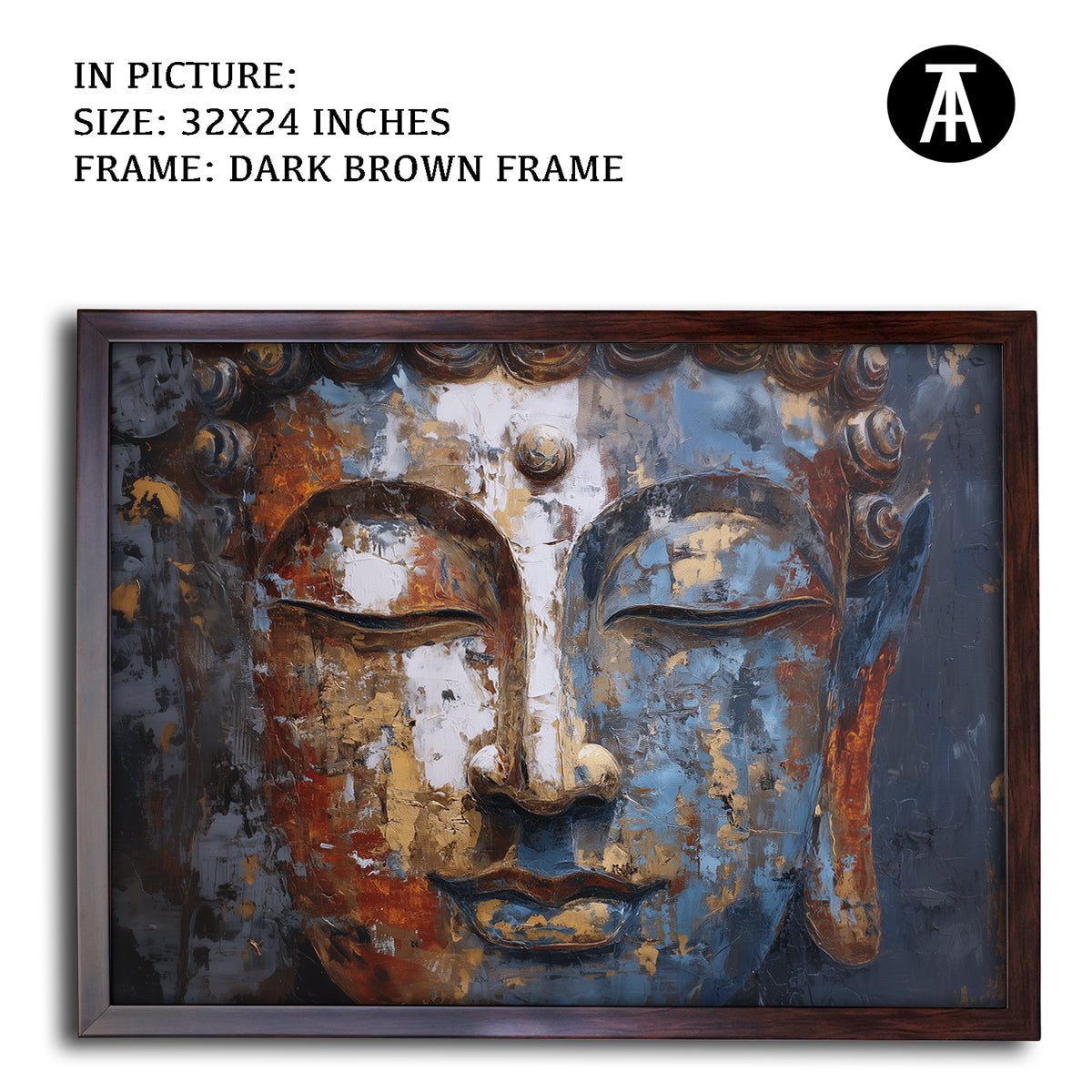 Artwork in Metal Champagne Gold Frame