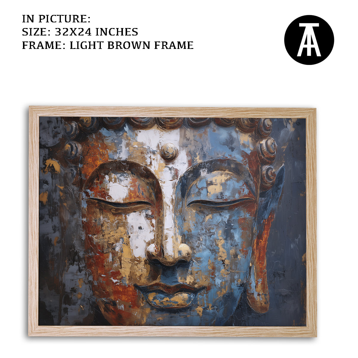 Artwork in Dark Brown Frame