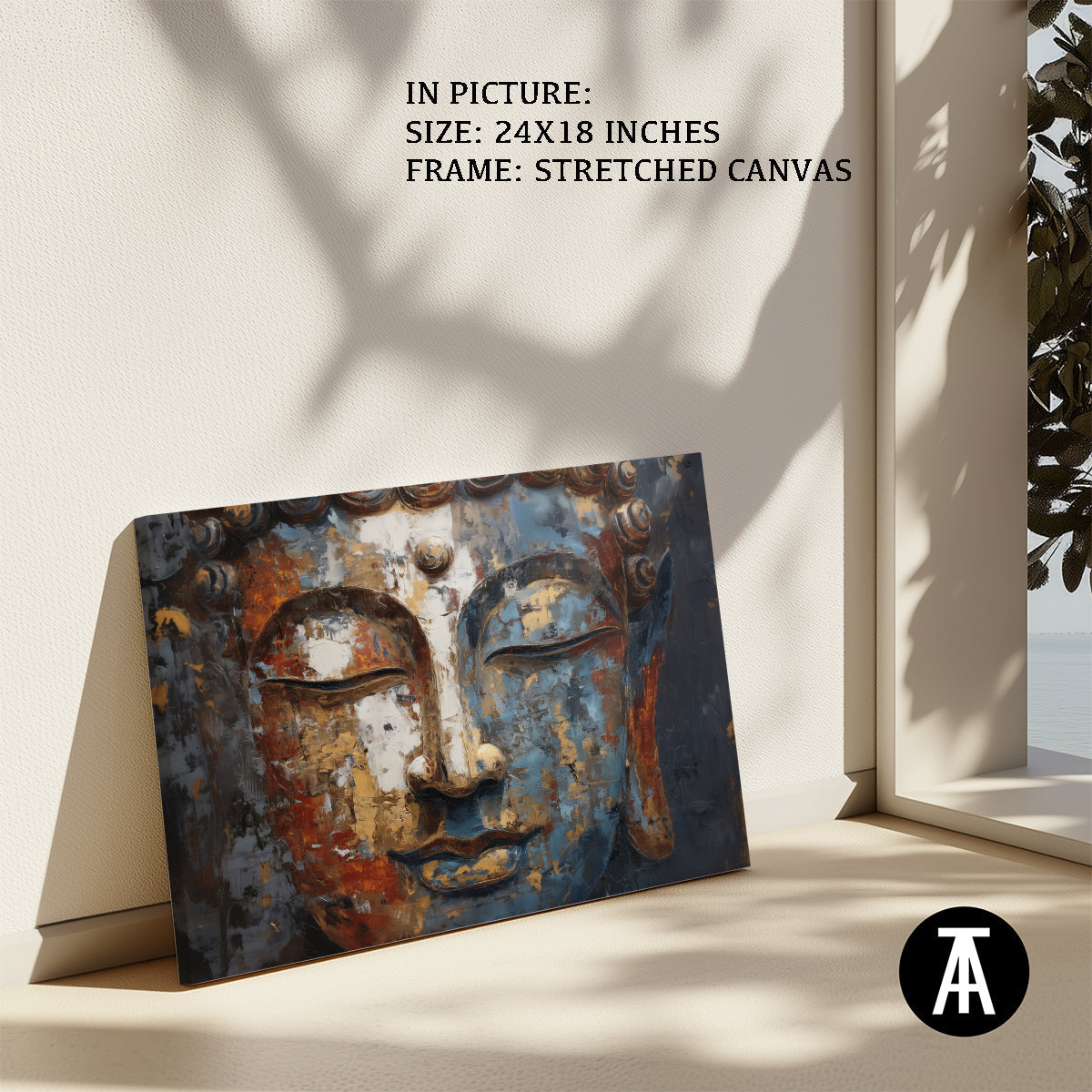 Artwork in Natural Wood Frame