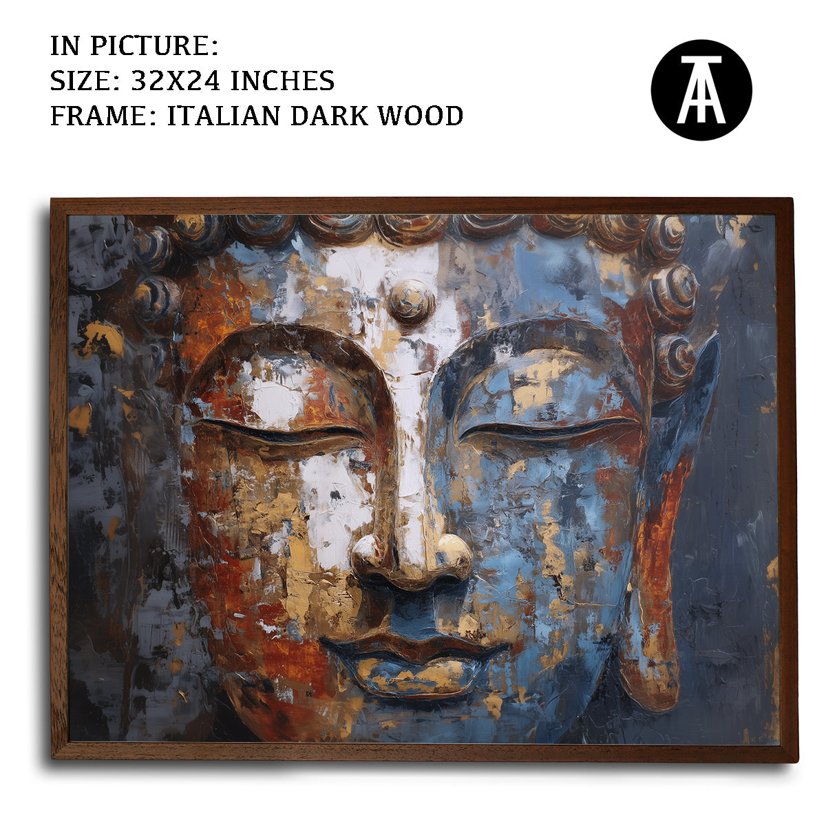 Artwork in Dark Wood Frame