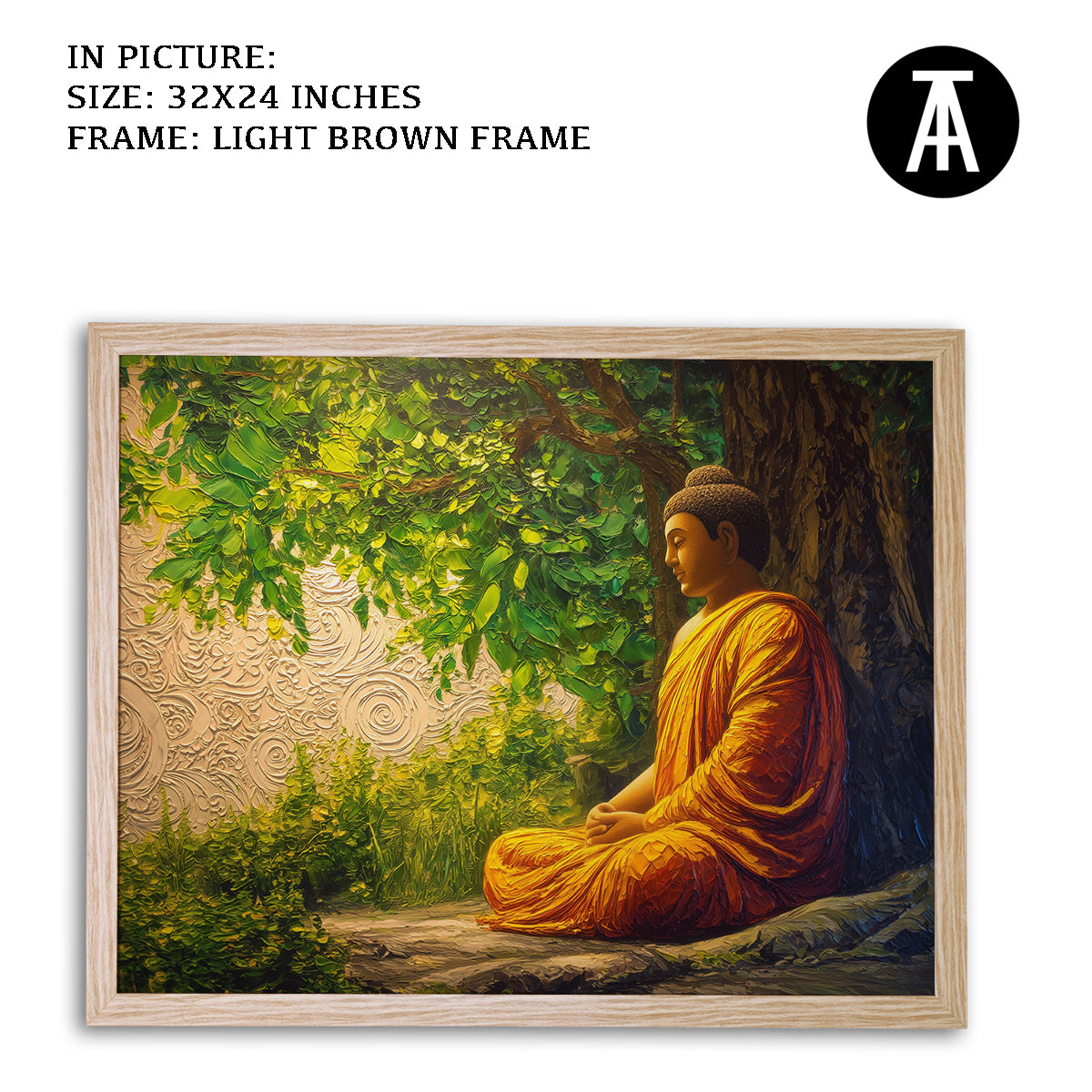 Artwork in Dark Brown Frame