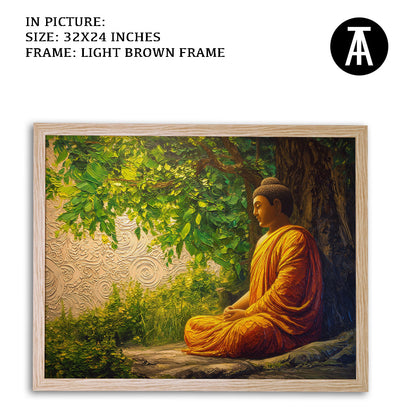 Artwork in Dark Brown Frame