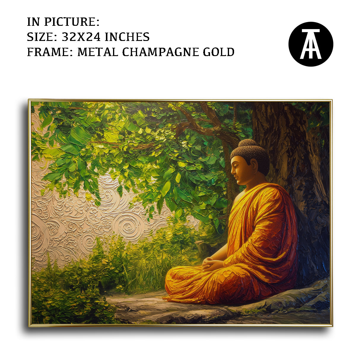 Artwork in Light Brown Frame