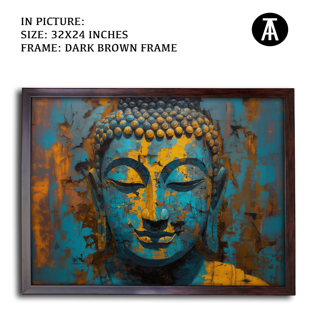 Artwork in Metal Champagne Gold Frame