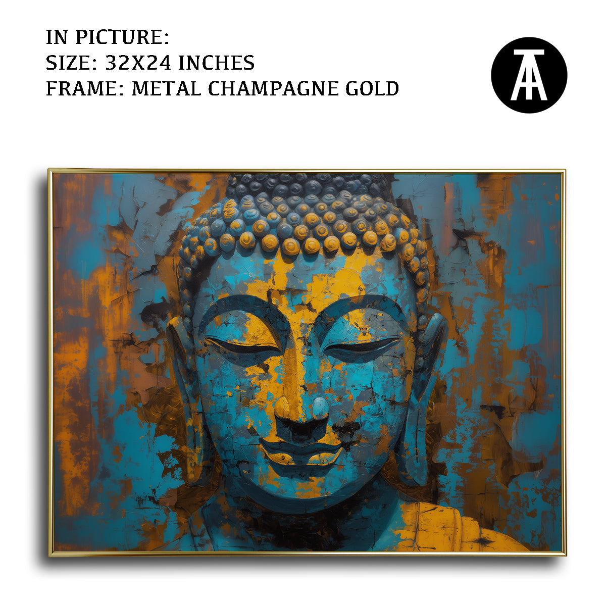 Artwork in Light Brown Frame