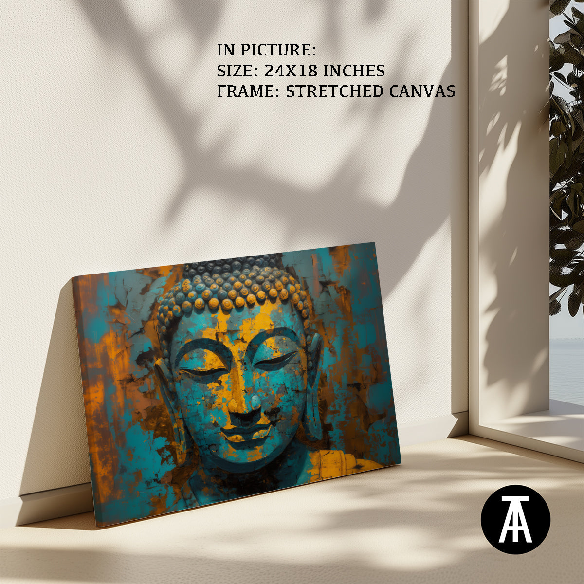 Artwork in Natural Wood Frame