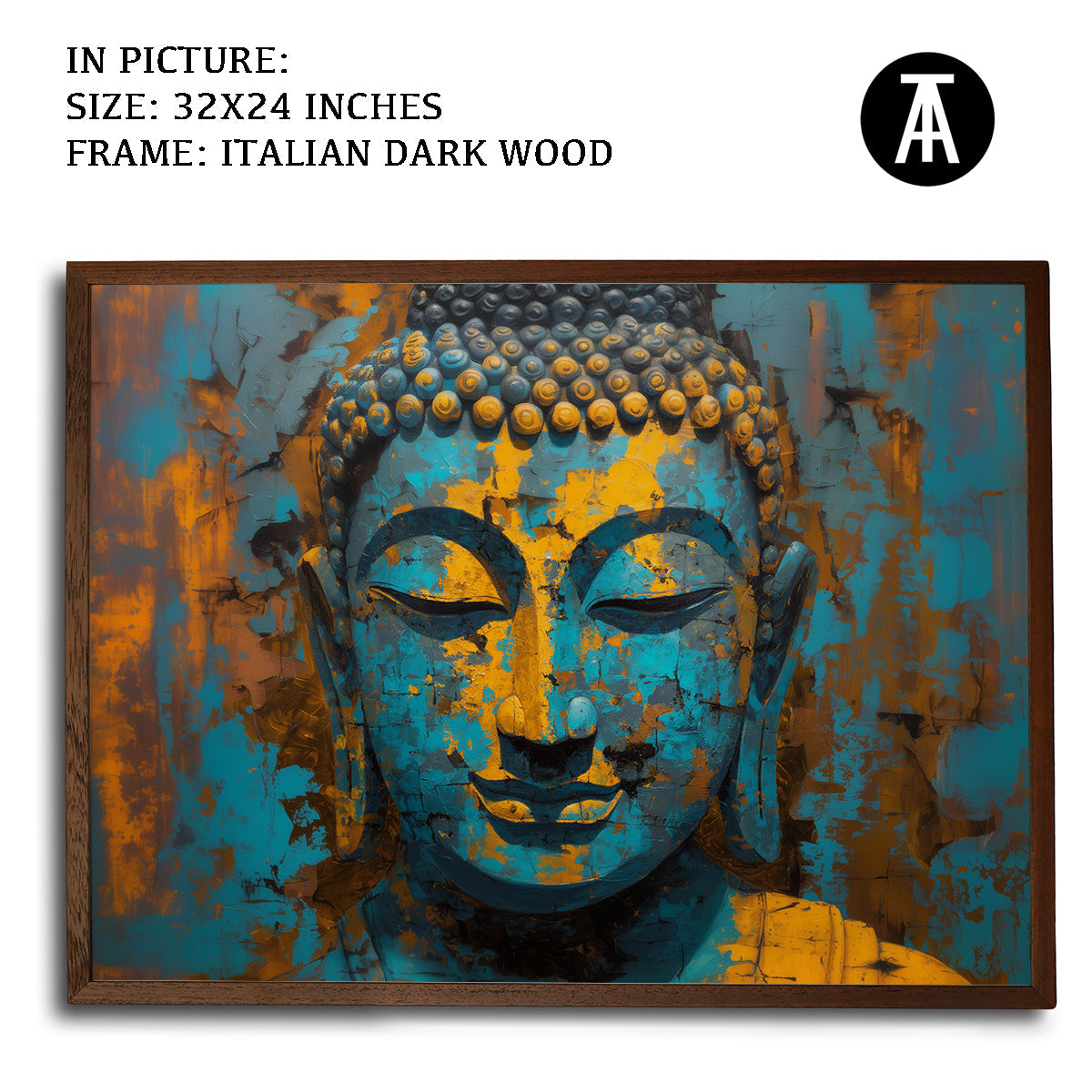 Artwork in Dark Wood Frame