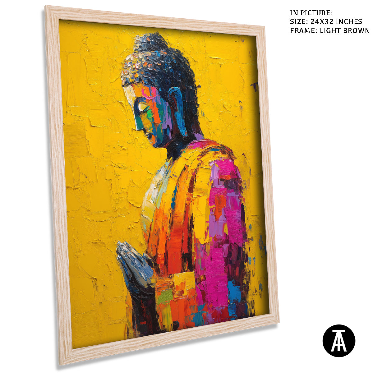 Artwork in Dark Brown Frame